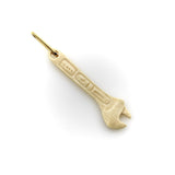 Fossilized Mammoth Tusk Wrench Charm with 14K Gold Bail Pendant, Charm Kirsten's Corner