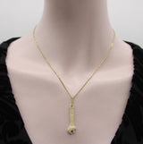 Fossilized Mammoth Tusk Wrench Charm with 14K Gold Bail Pendant, Charm Kirsten's Corner