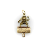 Vintage 9K Gold Enamel Articulated Humpty Dumpty Charm or Pendant Charm Kirsten's Corner