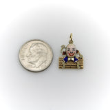 Vintage 9K Gold Enamel Articulated Humpty Dumpty Charm or Pendant Charm Kirsten's Corner