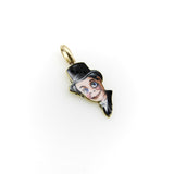 Retro 14K Gold Enamel Charlie McCarthy Puppet Charm Kirsten's Corner