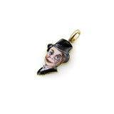 Retro 14K Gold Enamel Charlie McCarthy Puppet Charm Kirsten's Corner