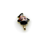 Retro 14K Gold Enamel Charlie McCarthy Puppet Charm Kirsten's Corner