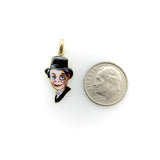 Retro 14K Gold Enamel Charlie McCarthy Puppet Charm Kirsten's Corner