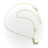 18K Gold Me & Ro Paisley Moon and Star Necklace Necklace Kirsten's Corner