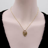 Edwardian 9K Gold Hand Engraved Heart Padlock Kirsten's Corner