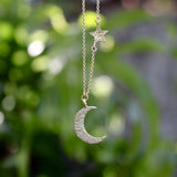 18K Gold Me & Ro Paisley Moon and Star Necklace Necklace Kirsten's Corner