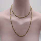 Vintage 18K Gold Italian Curb and Infinity Link Chain Chain Kirsten's Corner