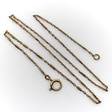 Edwardian 14K Gold Portuguese Delicate Alternating Link Chain Kirsten's Corner
