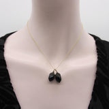 Acorn Pendant Carved of Jet with 14K Gold Bail Pendant, Charm Kirsten's Corner