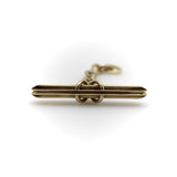 14K Gold Victorian T-Bar with Oval Chain Link Extension Pendant Kirsten's Corner