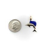 Retro 14K Gold Enameled Swordfish Pedant Kirsten's Corner