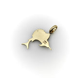 Retro 14K Gold Enameled Swordfish Pedant Kirsten's Corner