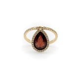 Nina Runsdorf 18K Gold Diamond and Garnet Flip Ring ring Kirsten's Corner