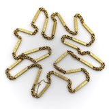 Victorian 14K Gold Fancy Link Long Guard Chain with Embossed Details Kirsten's Corner