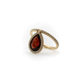 Nina Runsdorf 18K Gold Diamond and Garnet Flip Ring ring Kirsten's Corner