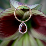 Nina Runsdorf 18K Gold Diamond and Garnet Flip Ring ring Kirsten's Corner