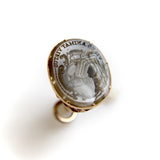 14K Gold Early Victorian Banded Agate Intaglio Fob Kirsten's Corner