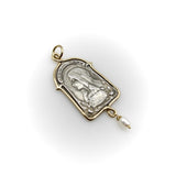 Sterling Silver and 14K Gold Brother Wolf Virgo Maria Medallion jewelry Kirsten's Corner