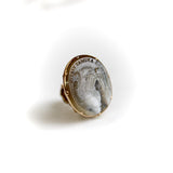 14K Gold Early Victorian Banded Agate Intaglio Fob Kirsten's Corner