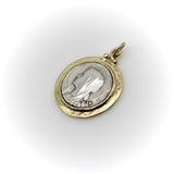Sterling Silver and 14K Gold Brother Wolf Our Lady of Lourdes Medallion Kirsten's Corner