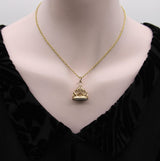 14K Gold Early Victorian Banded Agate Intaglio Fob Kirsten's Corner