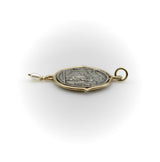 Sterling Silver and 14K Gold Brother Wolf Wailing Wall Medallion Pendant Kirsten's Corner