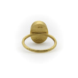 24K Gold Handmade Robin’s Egg Blue Persian Turquoise Cabochon Ring ring Kirsten's Corner