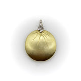 18K Gold Diamond Disc Pendant Kirsten's Corner
