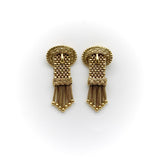 14K Gold Victorian Buckle Earrings with Tassels Earrings Kirsten's Corner