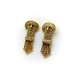 14K Gold Victorian Buckle Earrings with Tassels Earrings Kirsten's Corner