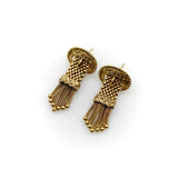 14K Gold Victorian Buckle Earrings with Tassels Earrings Kirsten's Corner
