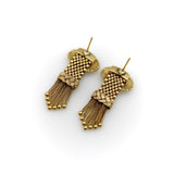 14K Gold Victorian Buckle Earrings with Tassels Earrings Kirsten's Corner