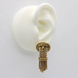 14K Gold Victorian Buckle Earrings with Tassels Earrings Kirsten's Corner