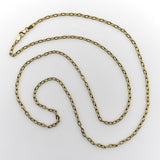 18K Gold Open Link Italian Long Chain Herco