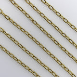 18K Gold Open Link Italian Long Chain Herco