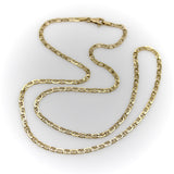 14K Gold UnoAErre Flattened Mariners Link Chain UnoAErre