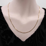 14K Rose Gold Art Deco Bar Link Chain Kirsten's Corner