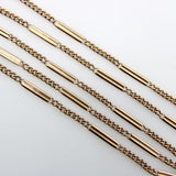 14K Rose Gold Art Deco Bar Link Chain Kirsten's Corner