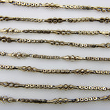12K Gold Early Victorian Alternating Star Link Chain Kirsten's Corner