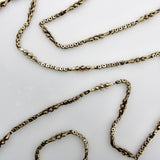 12K Gold Early Victorian Alternating Star Link Chain Kirsten's Corner