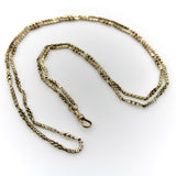 12K Gold Early Victorian Alternating Star Link Chain Kirsten's Corner