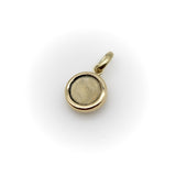 14K Gold and Fossilized Mammoth Tusk Man in the Moon Charm Kirsten's Corner