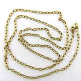 18K Gold Open Link Italian Long Chain Herco