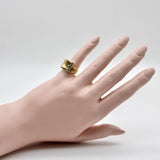 Vintage 18K Gold and Ruby Italian Buckle Ring ring Kirsten's Corner