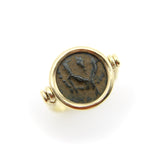 Vintage 14K Gold Ancient Coin Flip Ring Kirsten's Corner