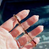 Vintage 14K Gold Garnet and Smoky Quartz Bracelet Kirsten's Corner