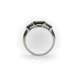 Platinum Mid-Century Modern Diamond Baguette Ring Band ring Kirsten's Corner
