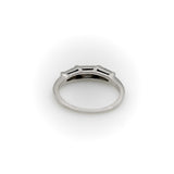Platinum Mid-Century Modern Diamond Baguette Ring Band ring Kirsten's Corner