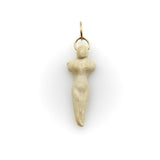 14K Gold Fossilized Mammoth Tusk Fertility Idol Pendant Pendant, Charm Kirsten's Corner